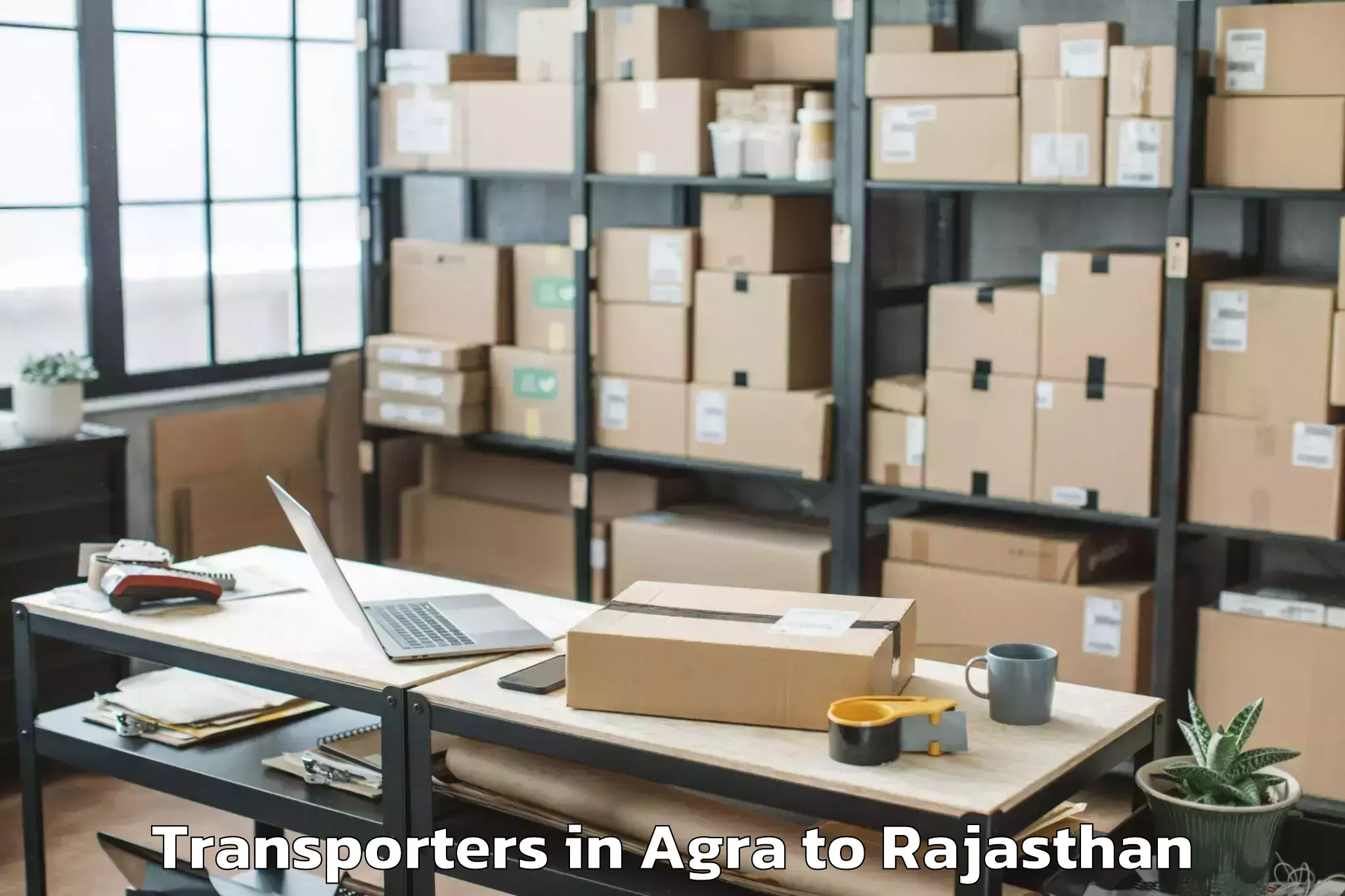 Top Agra to Bagidora Transporters Available